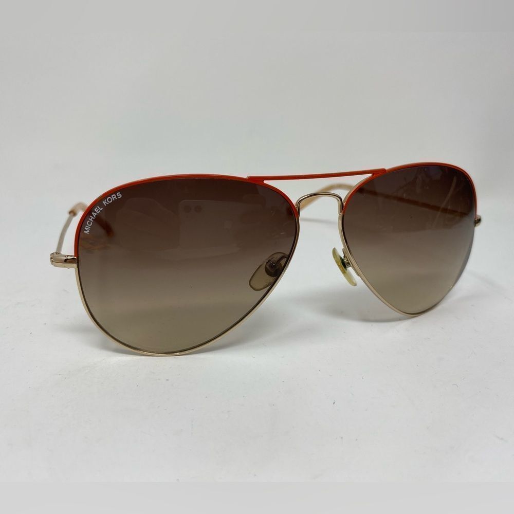 Michael Kors Red and Gold Aviator Sunglasses